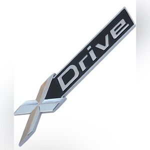 1PCS Xdrive Emblem Badge Sticker Bright Silver Compatible with 1 2 3 4 5 Series